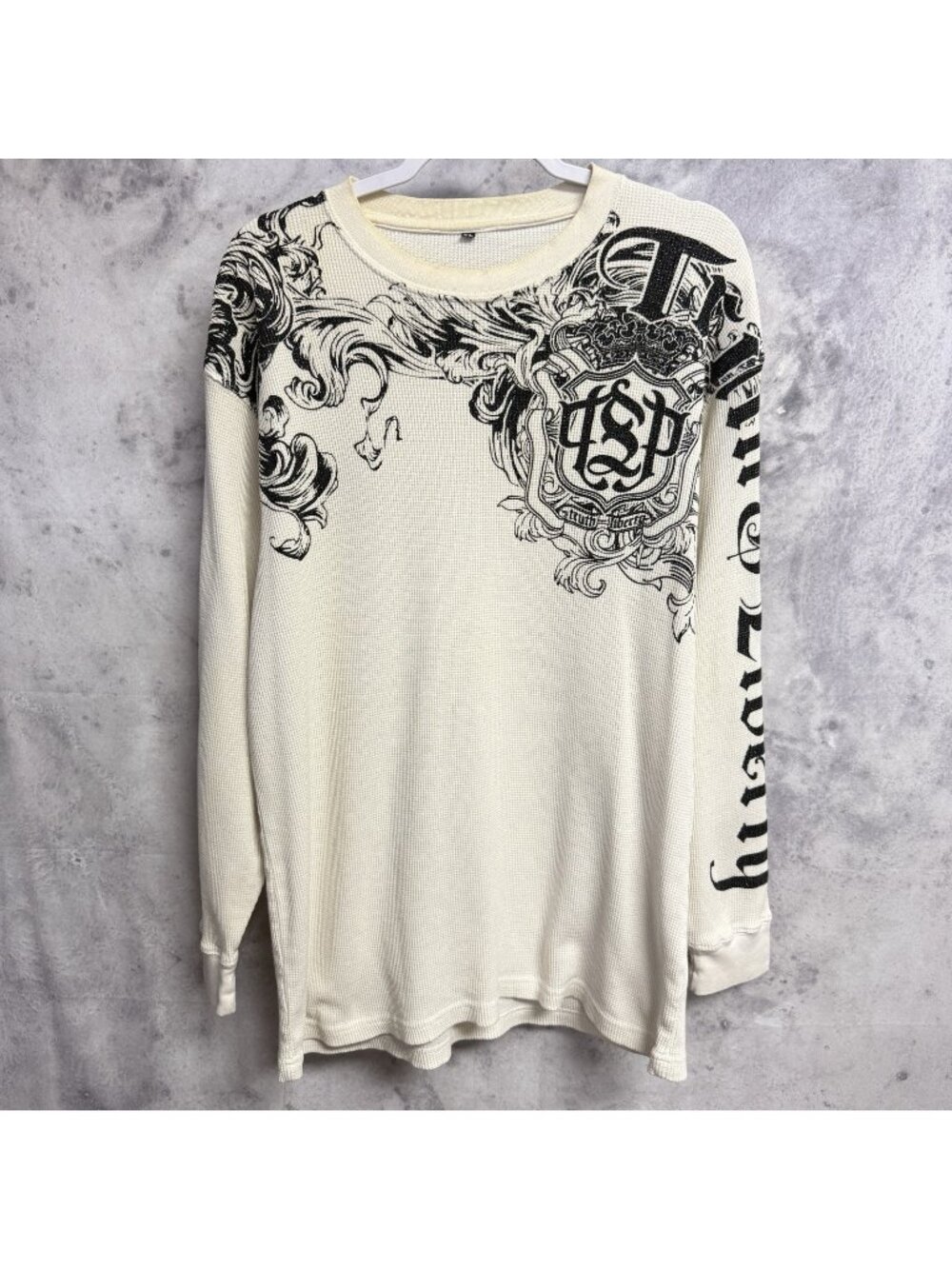 Truth & Liberty Waffle Thermal Shirt Long Sleeve Grunge Y2k Style Graphic XXL